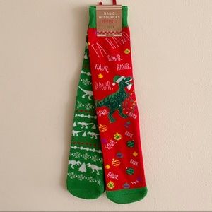 Dinosaur Christmas socks, pack of two